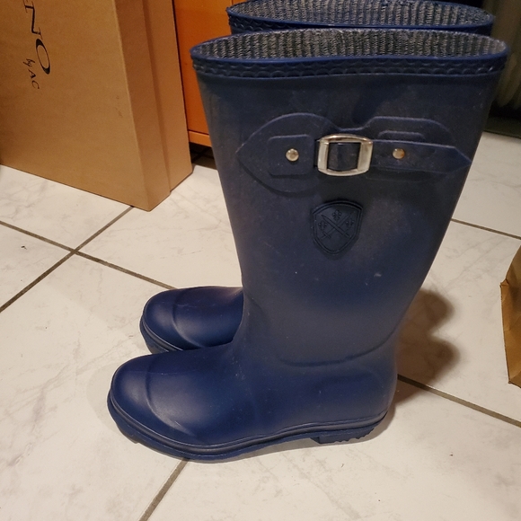 Womens Settia Navy Rubber Boots size 9 - Picture 2 of 7